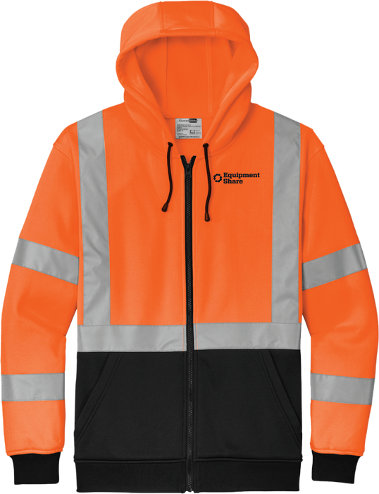 EquipmentShare - CornerStone A107 Class 3 Heavy-Duty Fleece Full-Zip Hoodie