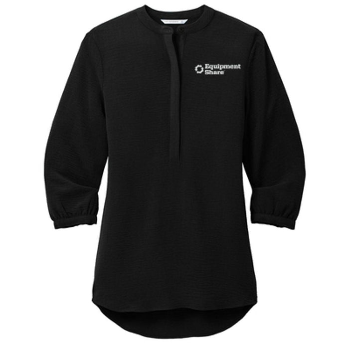 Port Authority® Ladies 3/4-Sleeve Textured Crepe Tunic - Made to Order