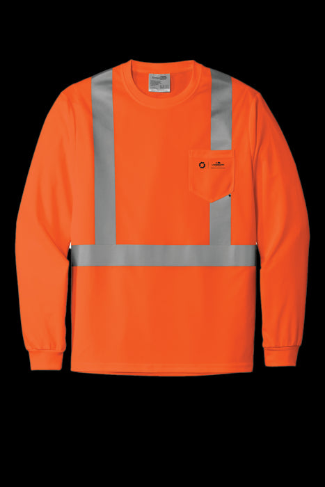 Landmark CornerStone ANSI 107 Class 2 Mesh Long Sleeve Tee Orange