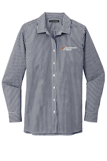 Ladies Broadcloth Gingham Easy Care Shirt