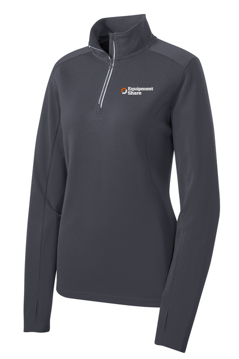 Sport-Tek Ladies Sport-Wick Textured 1/4 Zip Pullover