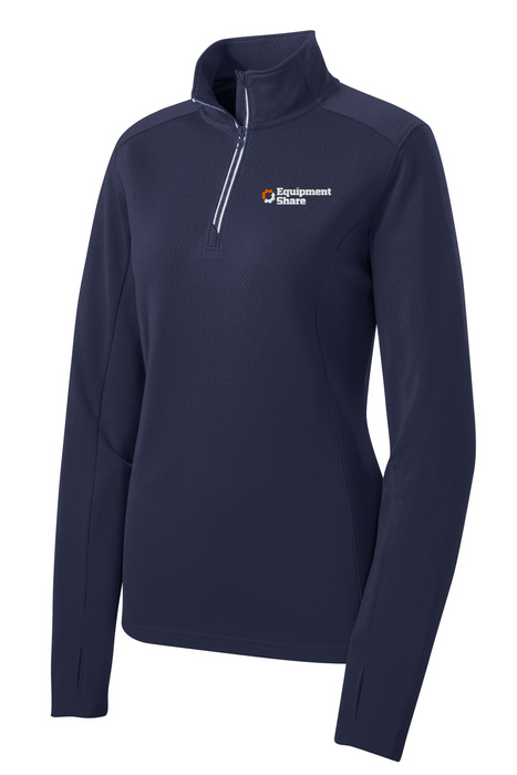 Sport-Tek Ladies Sport-Wick Textured 1/4 Zip Pullover