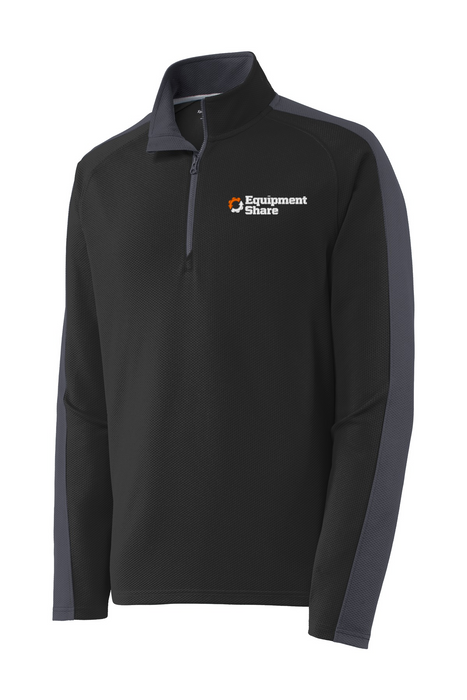 Sport-Tek Sport Wick Textured Colorblock 1/4 Zip Pullover