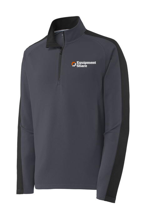 Sport-Tek Sport Wick Textured Colorblock 1/4 Zip Pullover
