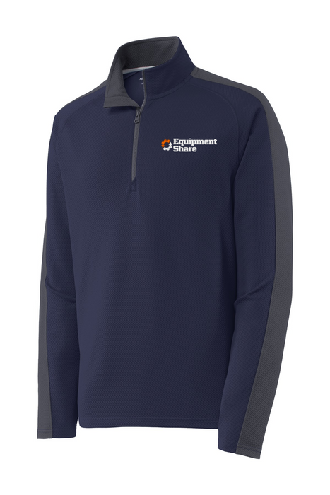 Sport-Tek Sport Wick Textured Colorblock 1/4 Zip Pullover
