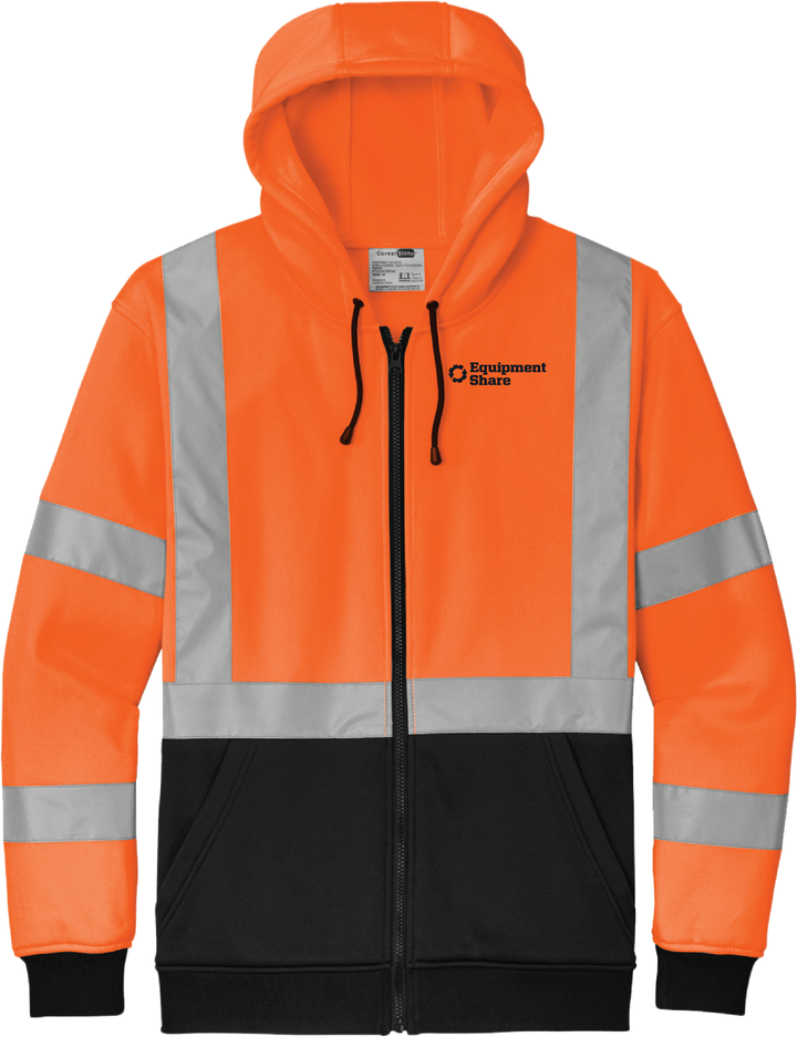 EquipmentShare - CornerStone A107 Class 3 Heavy-Duty Fleece Full-Zip Hoodie