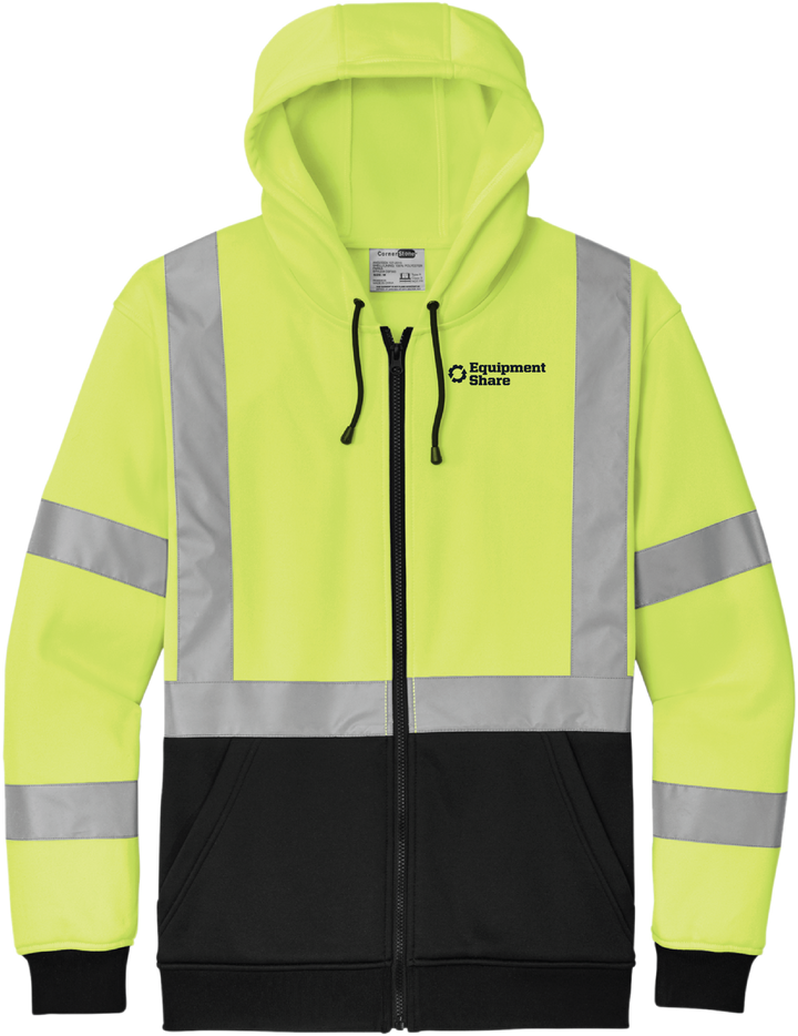 EquipmentShare - CornerStone A107 Class 3 Heavy-Duty Fleece Full-Zip Hoodie