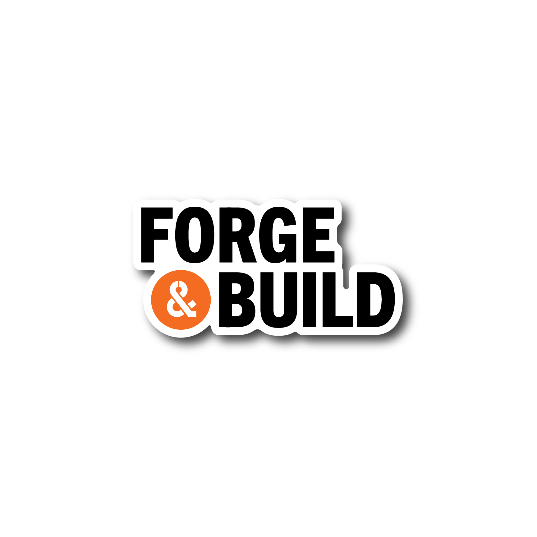 Forge & Build Stacked Decal 4"x2"(Bundles of 50)