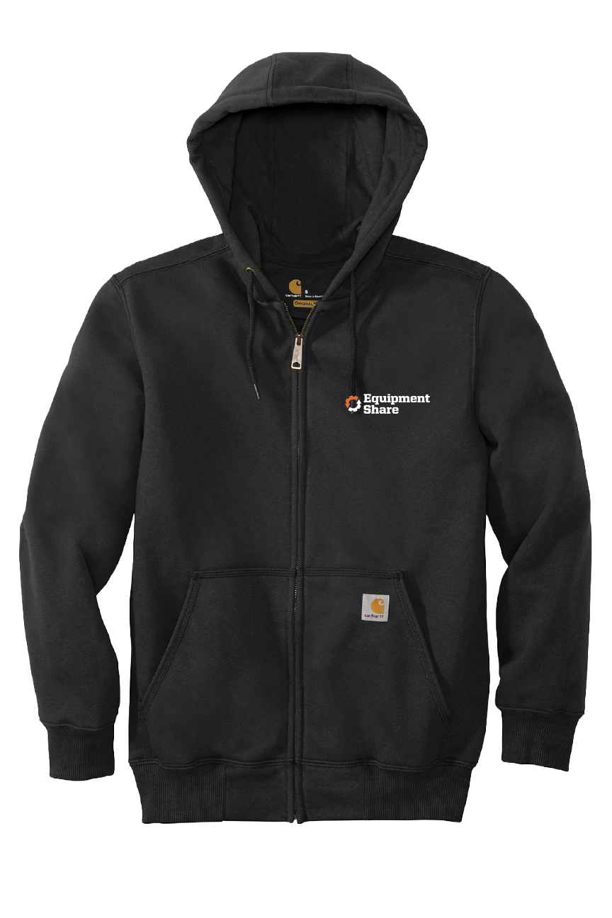Carhartt Rain Defender Paxton Heavyweight Hooded Zip-Front Sweatshirt - Black