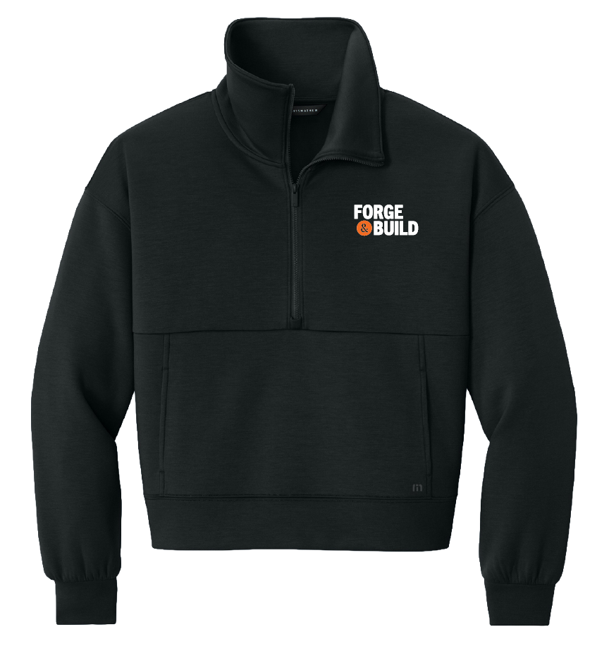 TravisMathew Women's Momentum Shift 1/2-Zip - Black