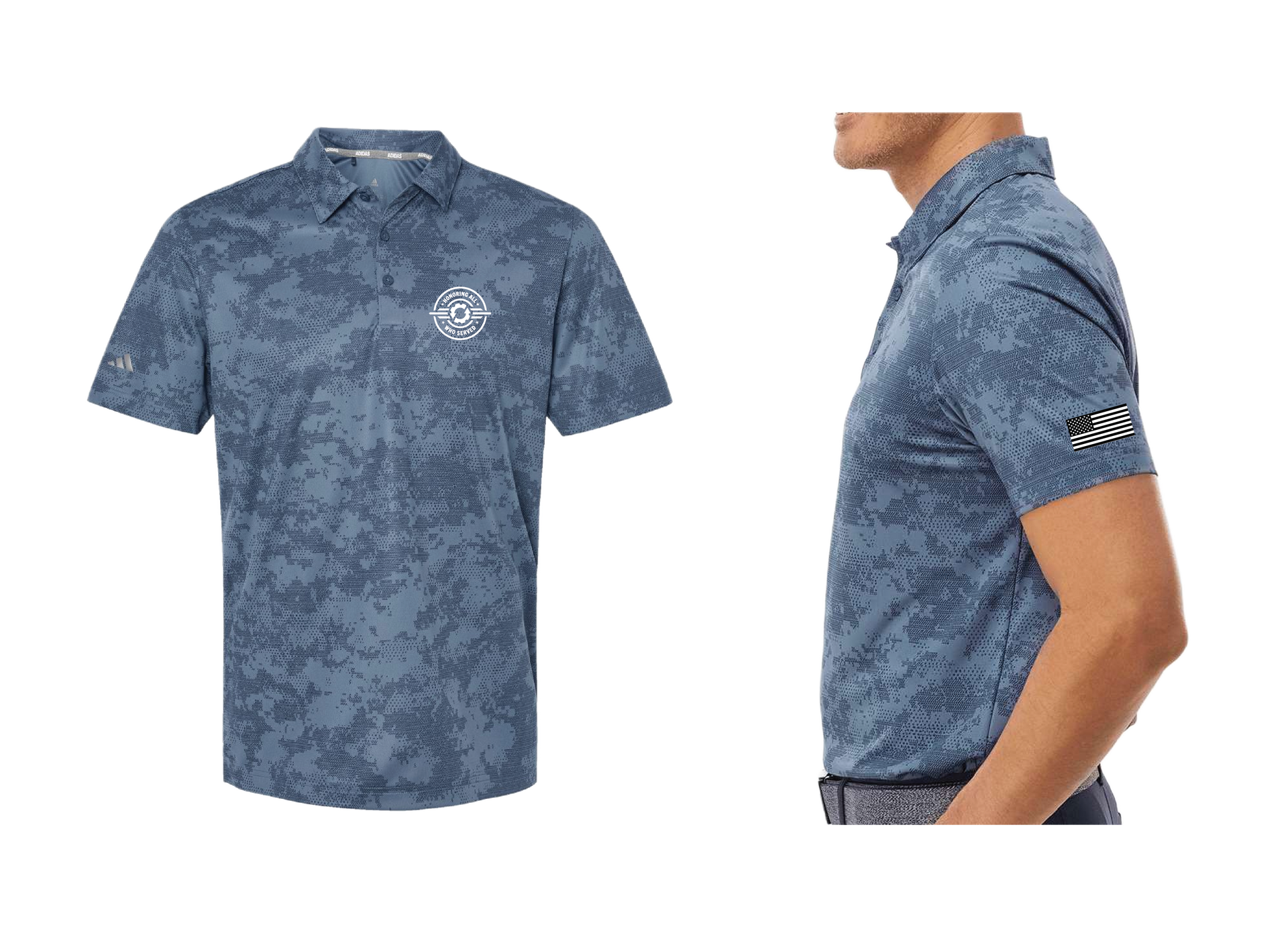 EquipmentShare Veteran Supporter Adidas Camo Polo