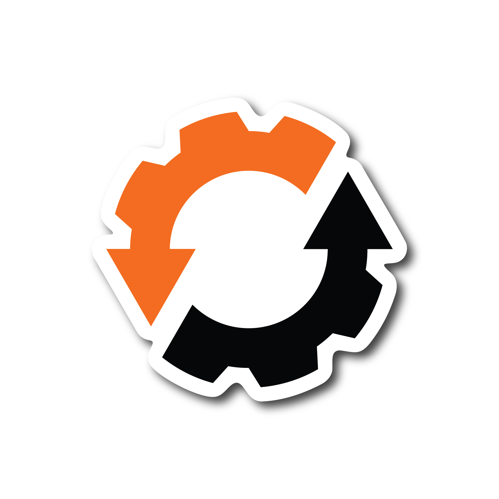 EquipmentShare Cog Icon Decal 3"x2.9" (Bundles of 50)