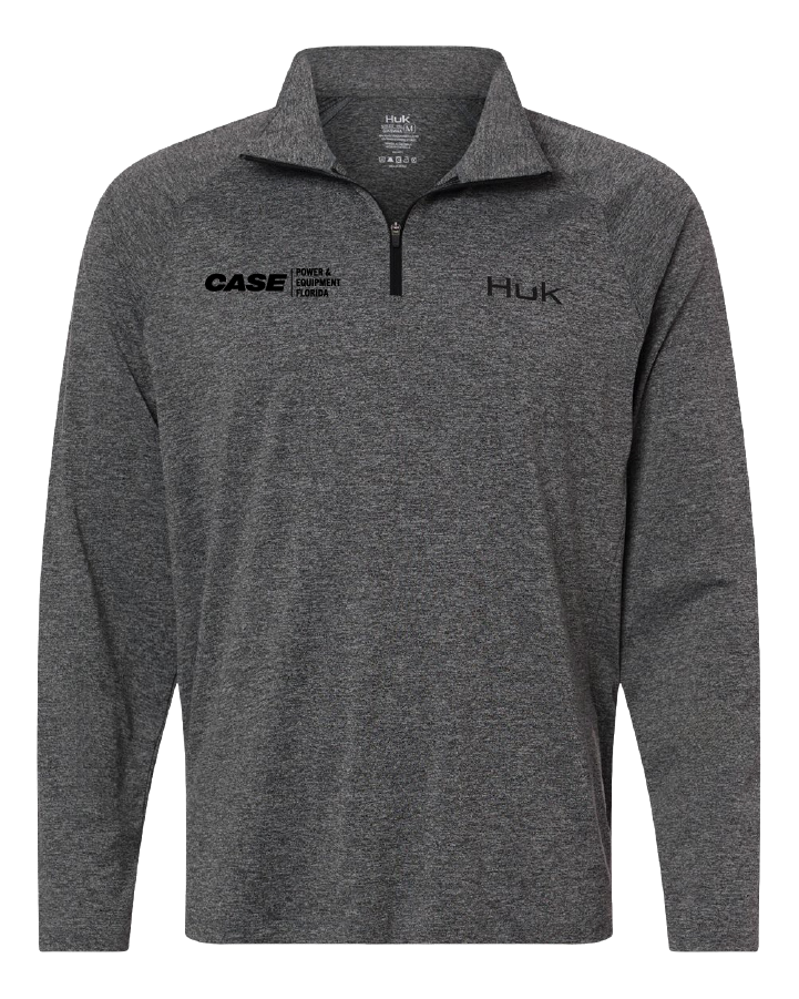 HUK Men's Airweight Heather Quarter-Zip Pullover