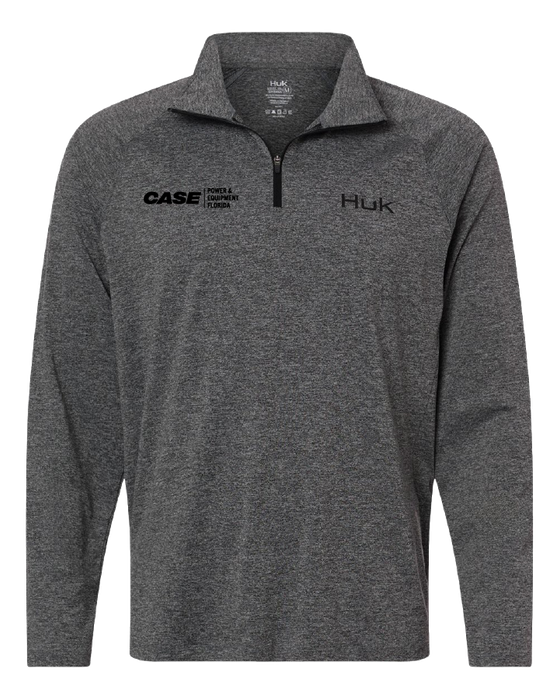 HUK Men's Airweight Heather Quarter-Zip Pullover