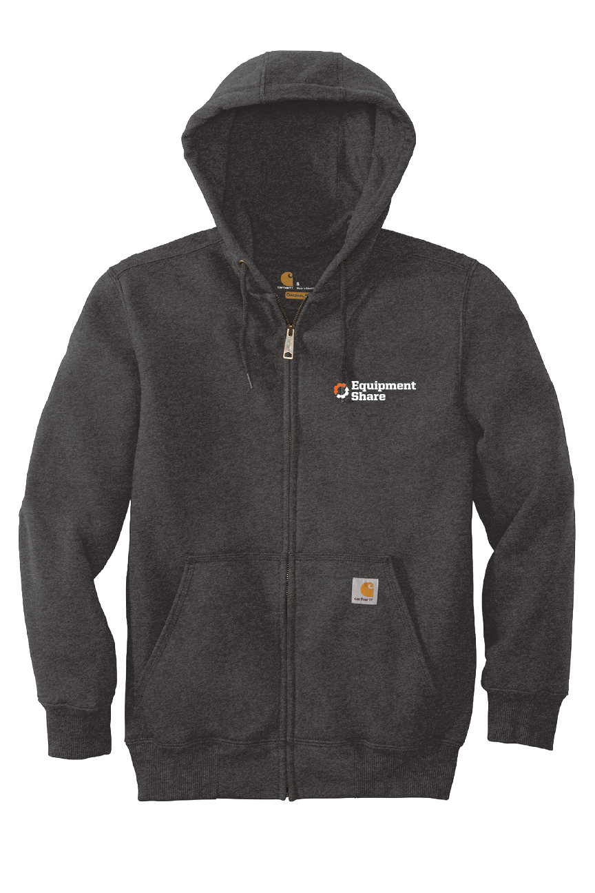 Carhartt Rain Defender Paxton Heavyweight Hooded Zip-Front Sweatshirt - Carbon Heather