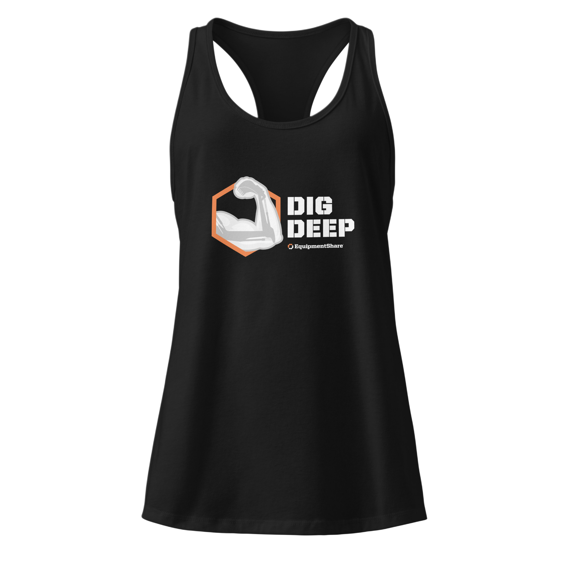 DIG DEEP MUSCLE Women’s fitted racerback tank top