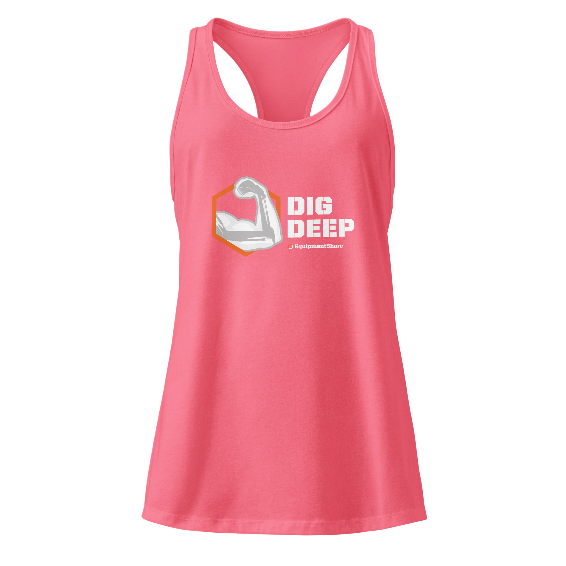 DIG DEEP MUSCLE Women’s fitted racerback tank top