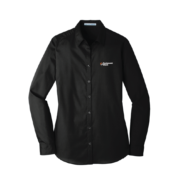 EquipmentShare Port Authority® Ladies Long Sleeve Carefree Poplin Shirt - Made to Order