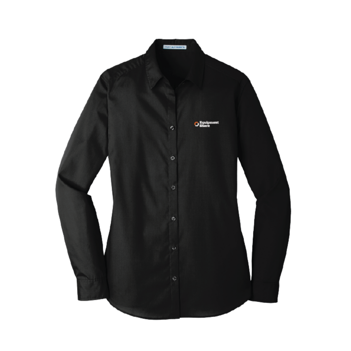 Port Authority® Ladies Long Sleeve Carefree Poplin Shirt - Black