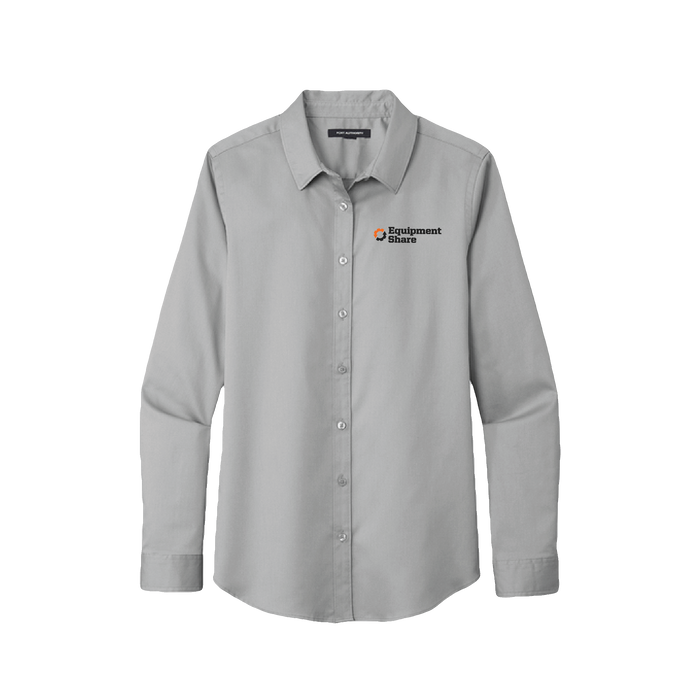 Ladies Broadcloth Gingham Easy Care Shirt