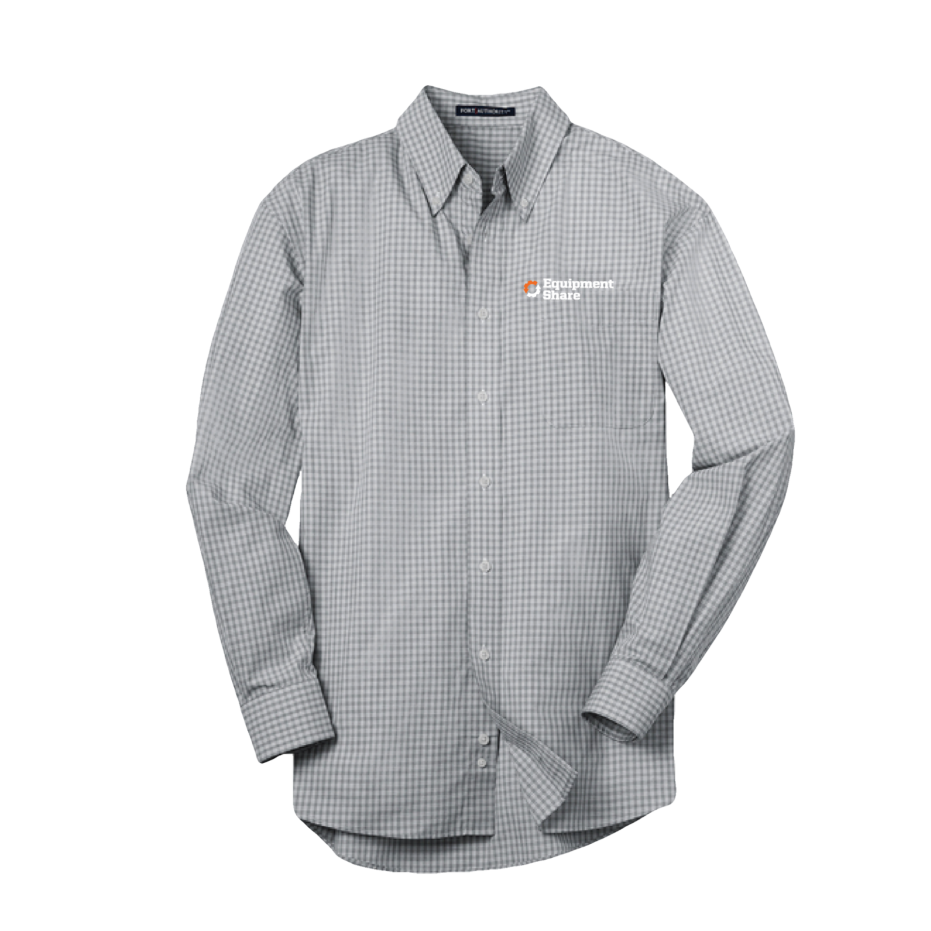 EquipmentShare Port Authority Plaid Pattern Easy Care Shirt