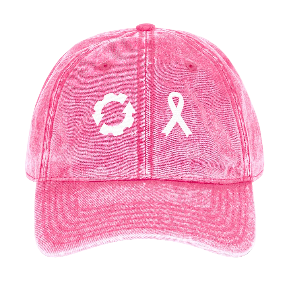 ES Breast Cancer Vintage Cotton Twill Cap