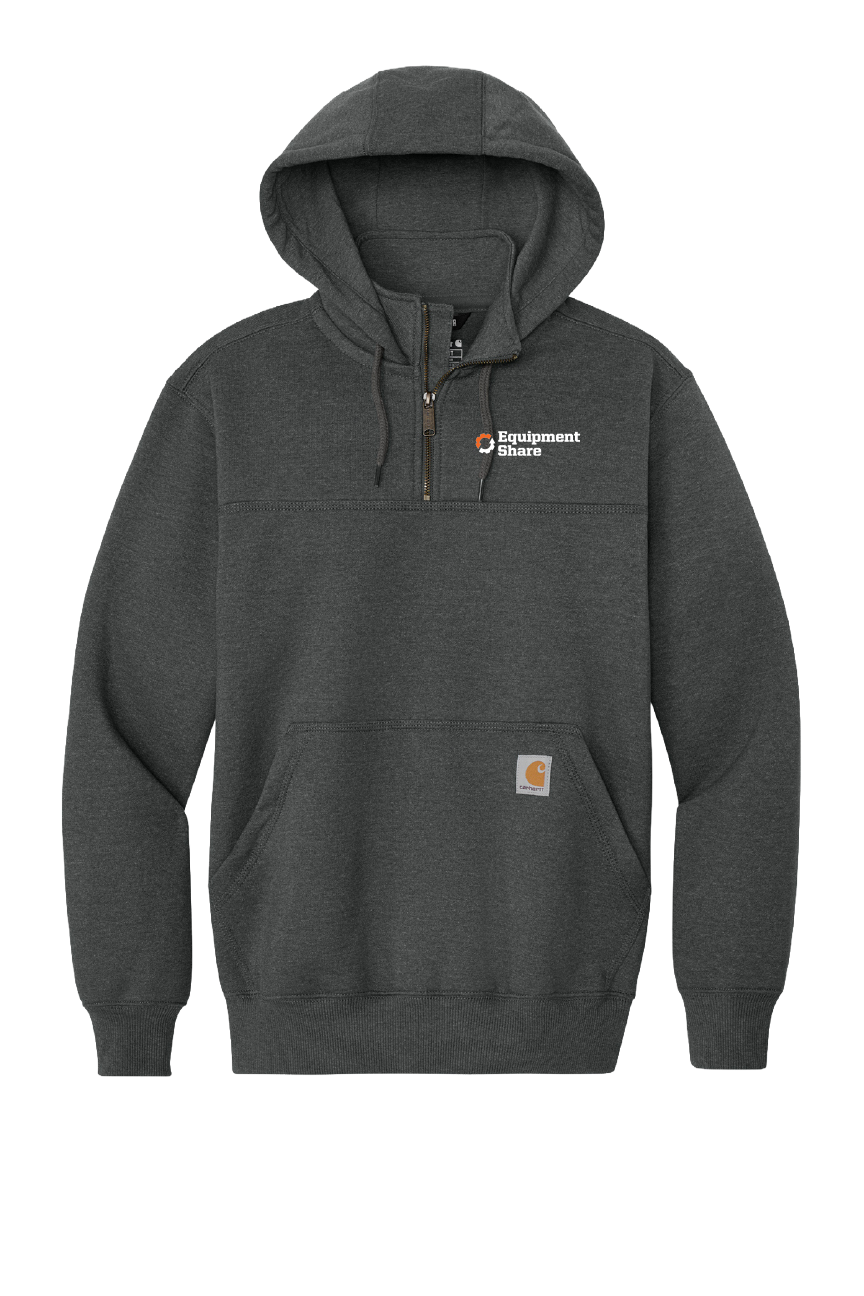 Carhartt Rain Defender Paxton Heavyweight Hooded Zip Mock Sweatshirt - Carbon Heather