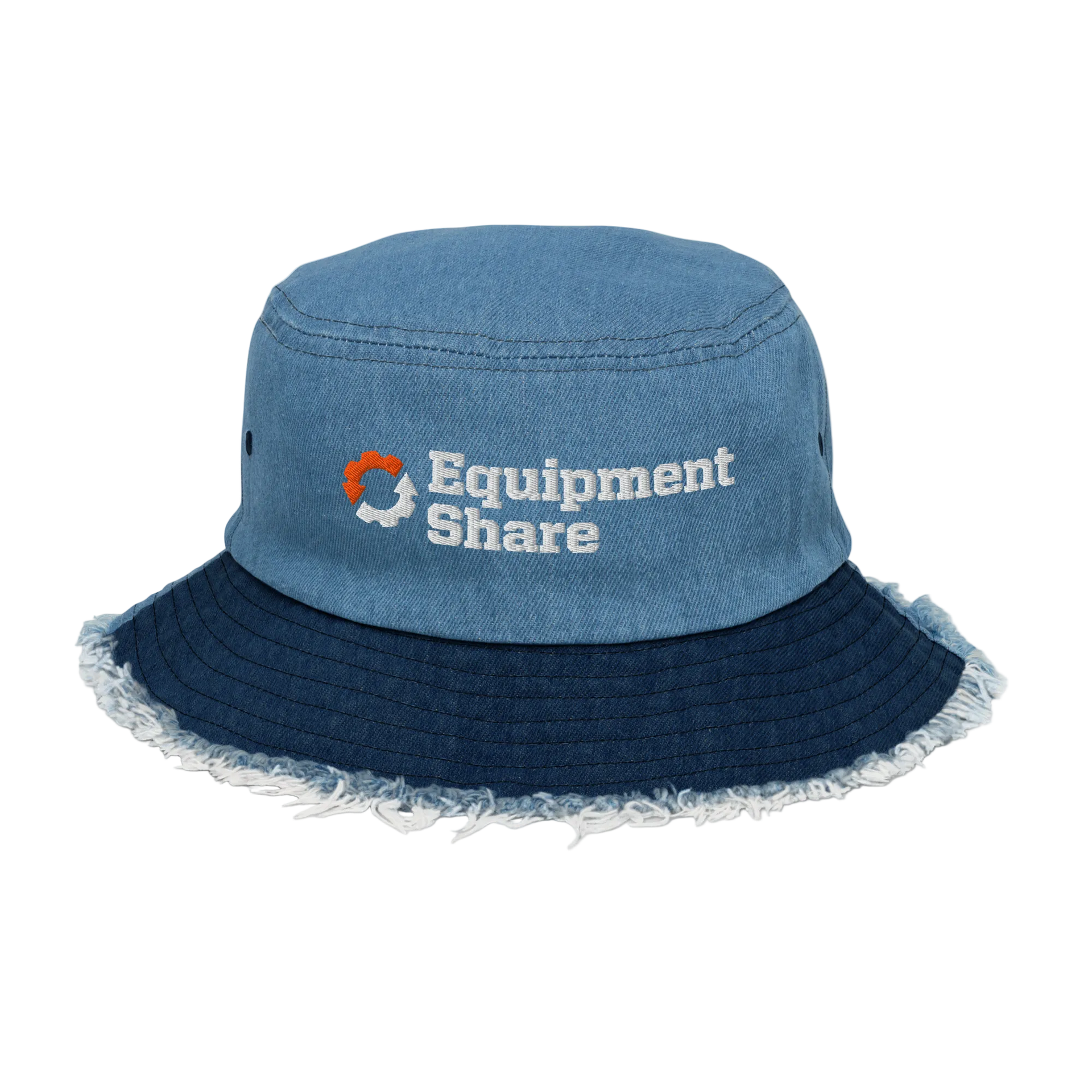 EquipmentShare Distressed denim bucket hat