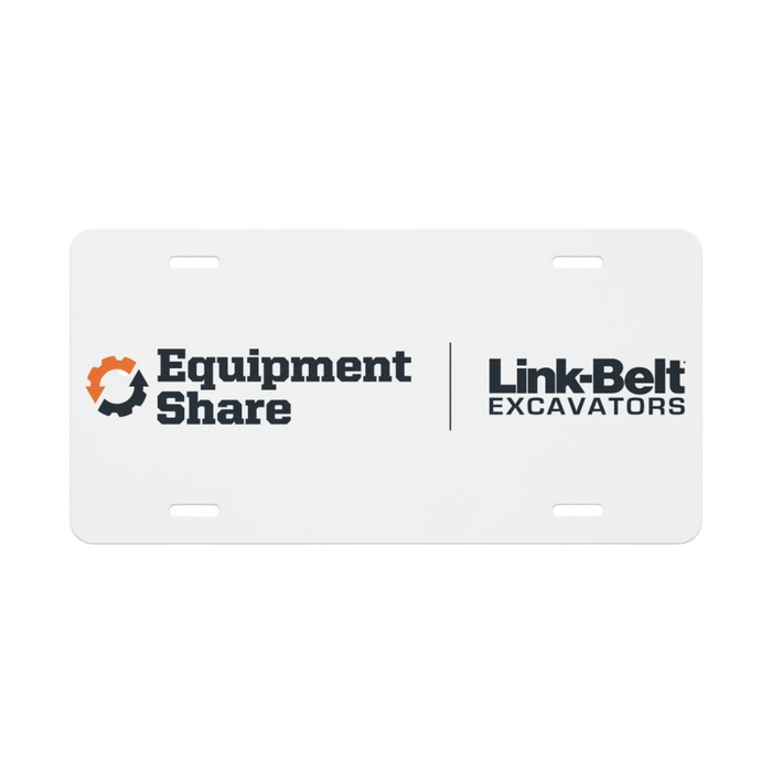 ES + Link-Belt Vanity license plate