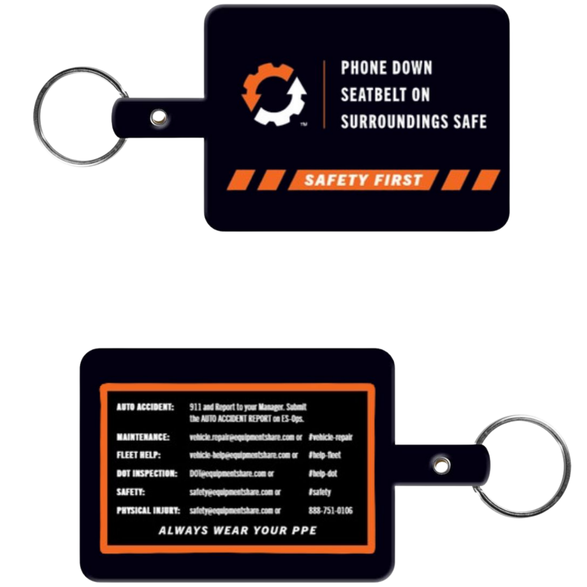 ES Safety Key Tag - Double Sided - MADE TO ORDER