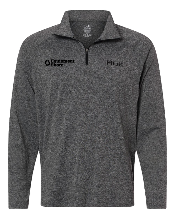 HUK Men's Airweight Heather Quarter-Zip Pullover