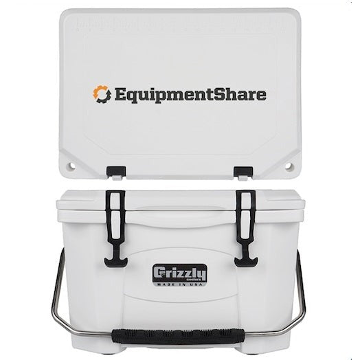 Grizzly 20 Quart Cooler - White