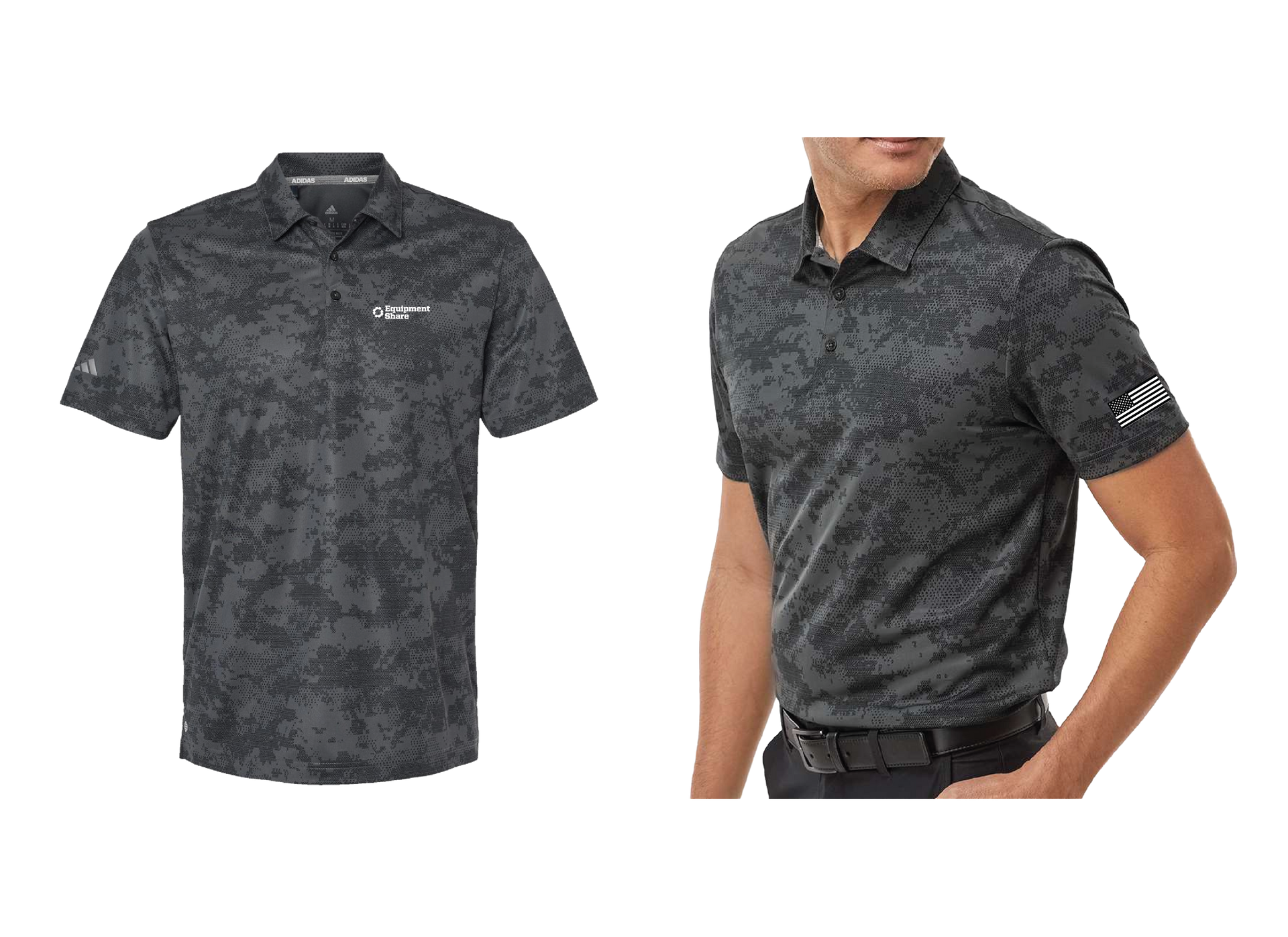 EquipmentShare Flag Adidas Camo Polo
