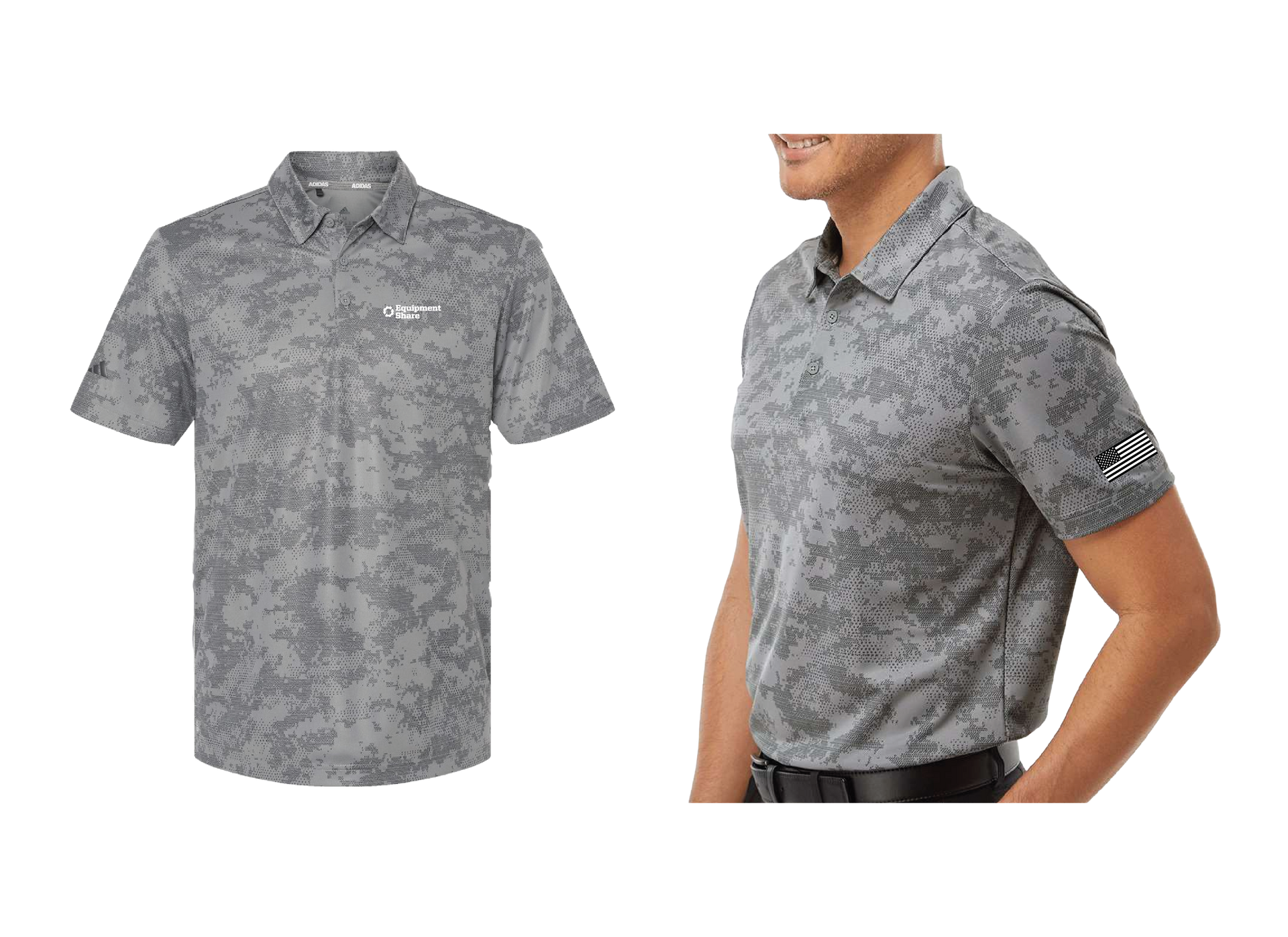 EquipmentShare Flag Adidas Camo Polo