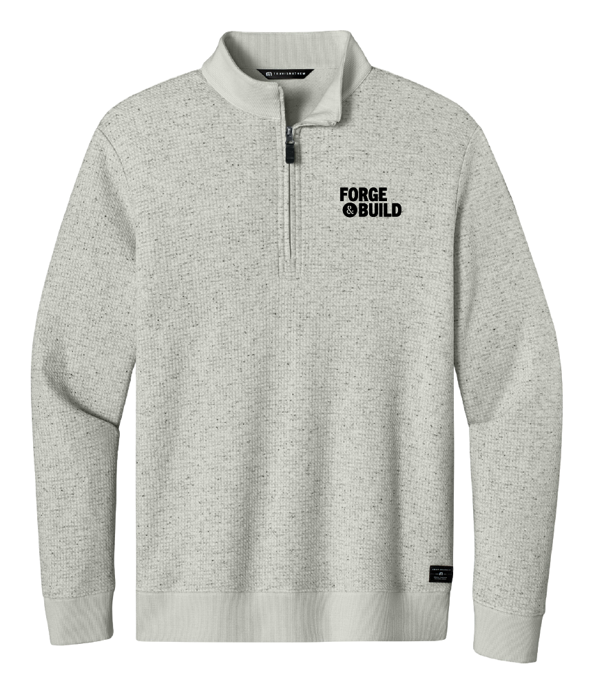 TravisMathew Waffle 1/4-Zip - Light Grey Heather