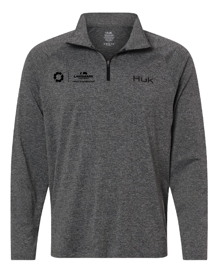 HUK Men's Airweight Heather Quarter-Zip Pullover