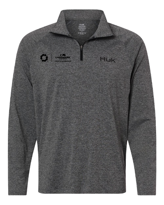 HUK Men's Airweight Heather Quarter-Zip Pullover