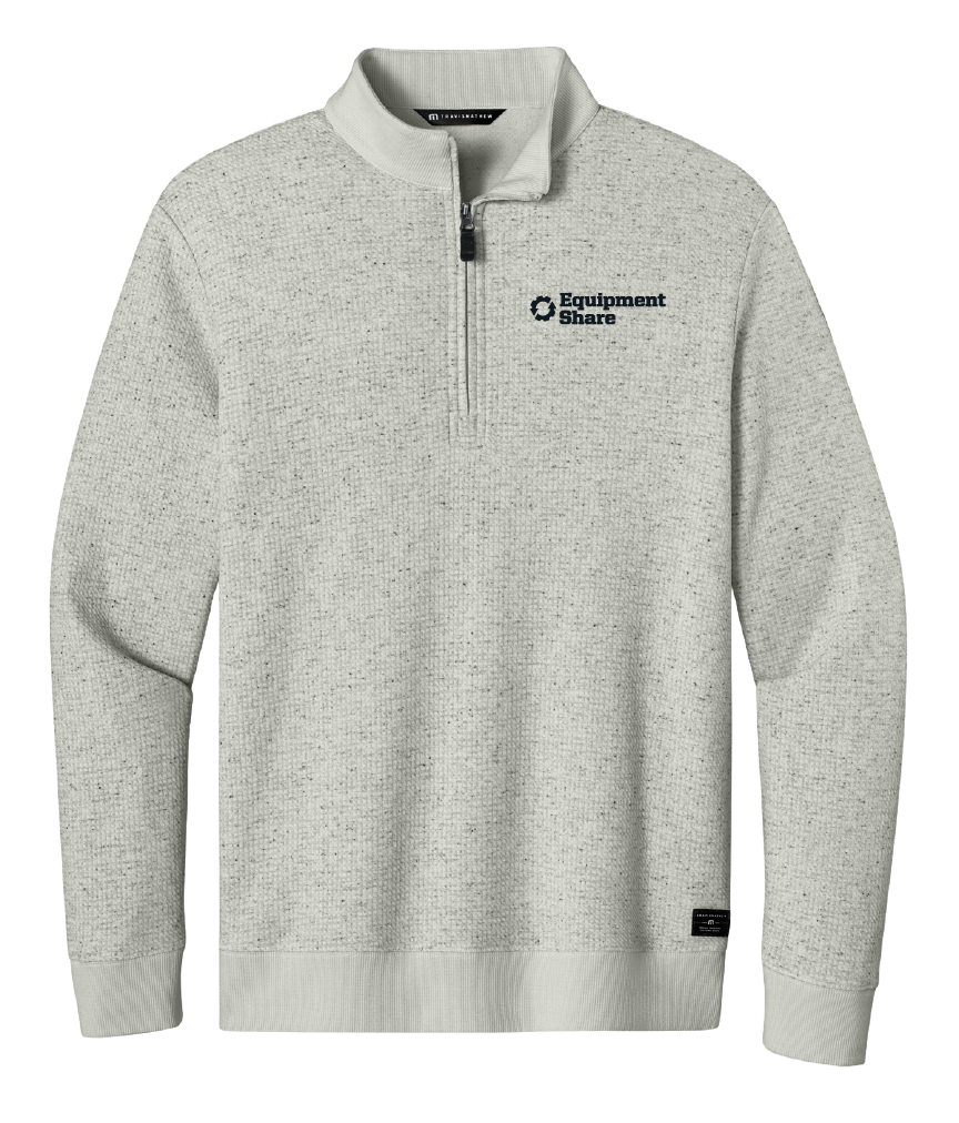 TravisMathew Waffle 1/4-Zip - Light Grey Heather