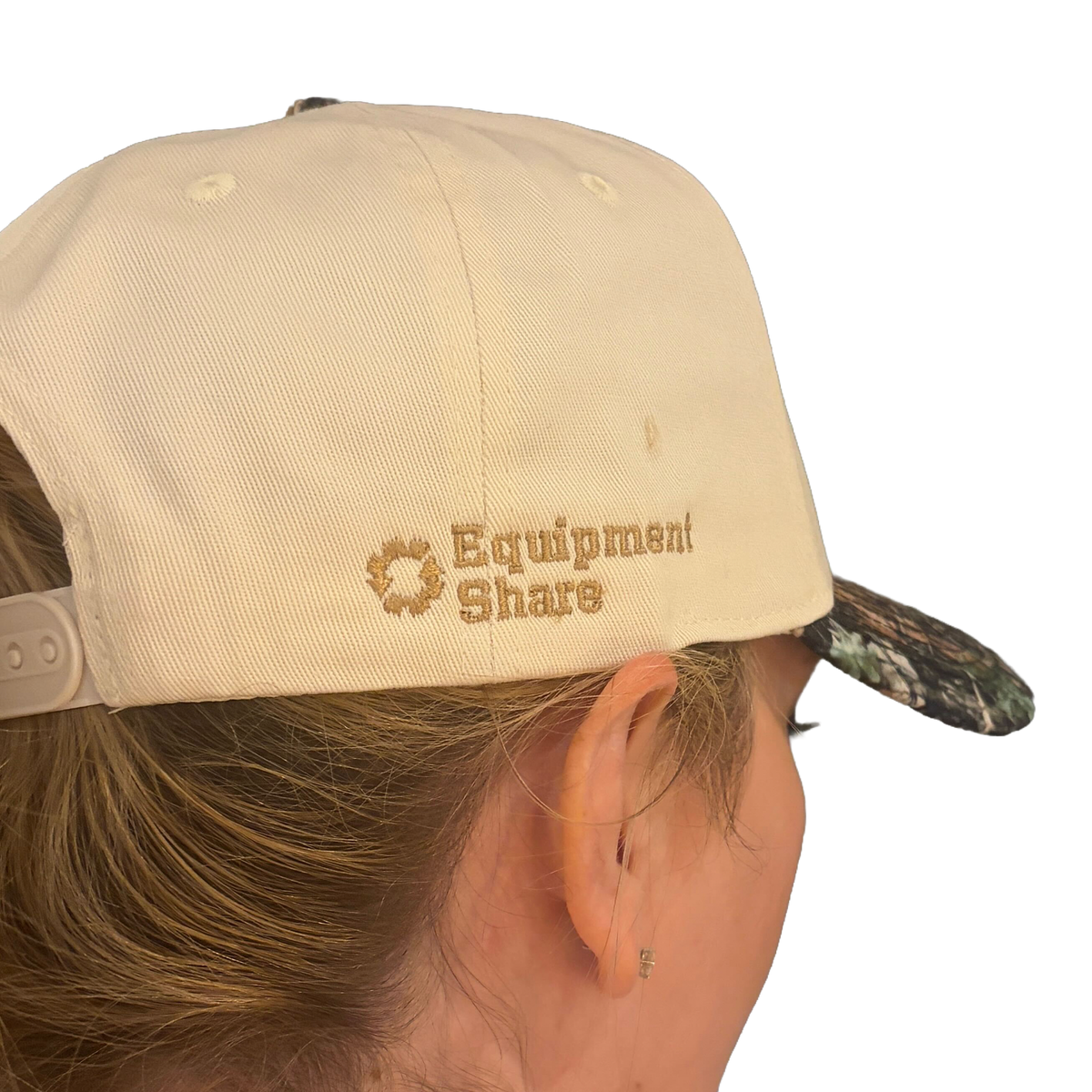 Mizzou x EquipmentShare - Cream and Camo Hat with Mizzou Logo