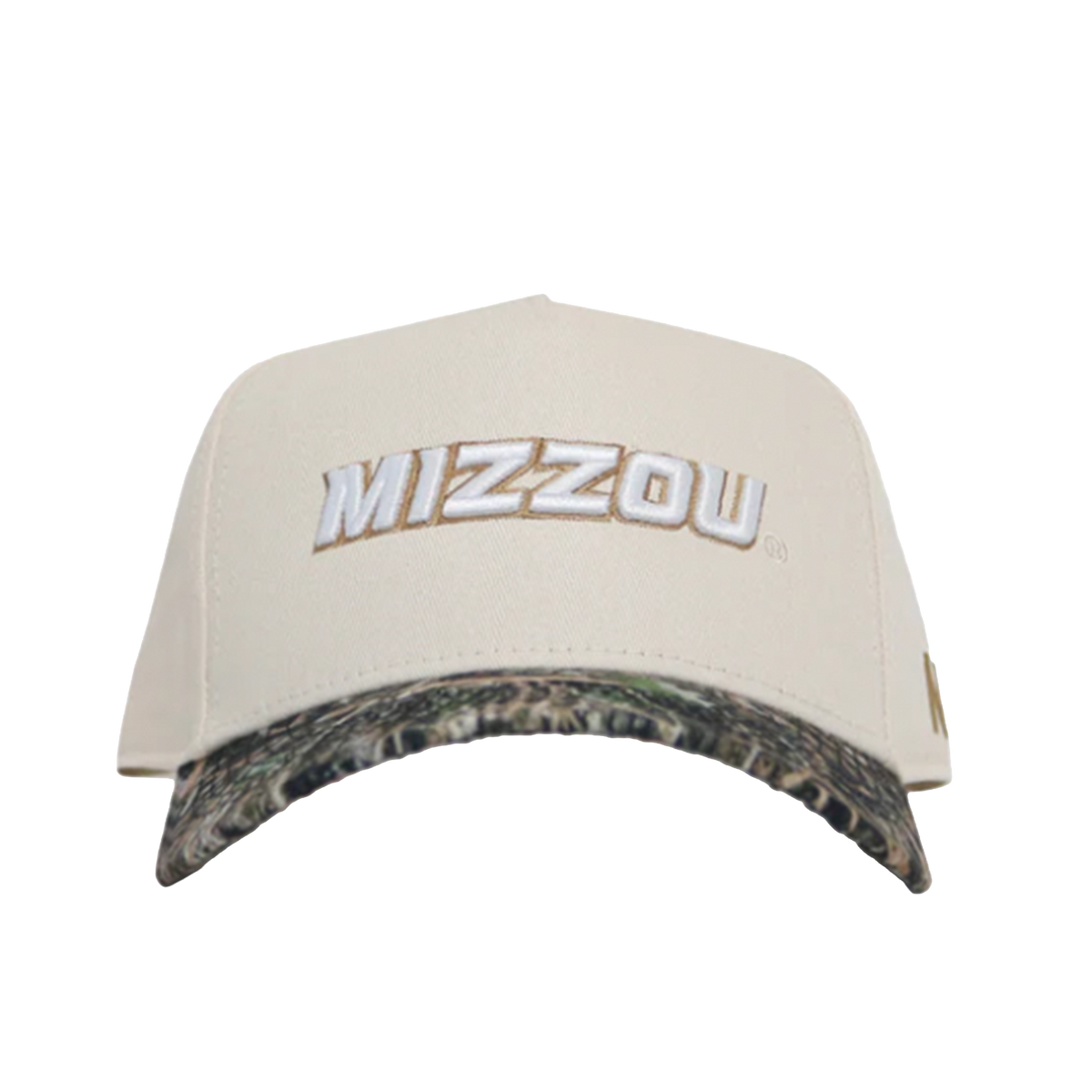 Mizzou x EquipmentShare - Cream and Camo Hat with Mizzou Logo