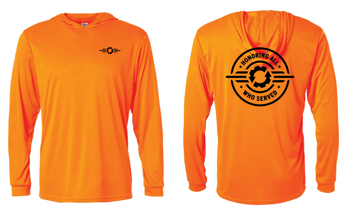 Veteran Supporter Bahama Performance Hooded Long Sleeve T-Shirt - 220