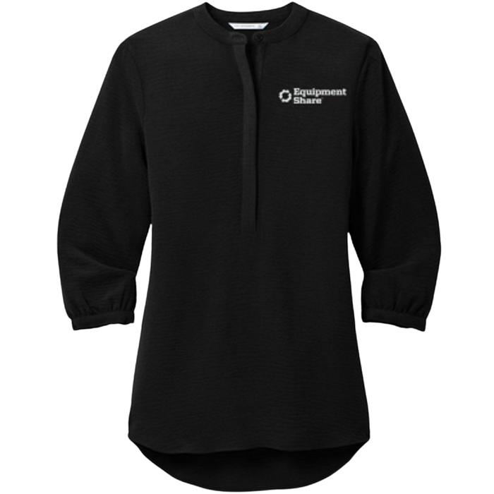 Port Authority® Ladies 3/4-Sleeve Textured Crepe Tunic - Made to Order