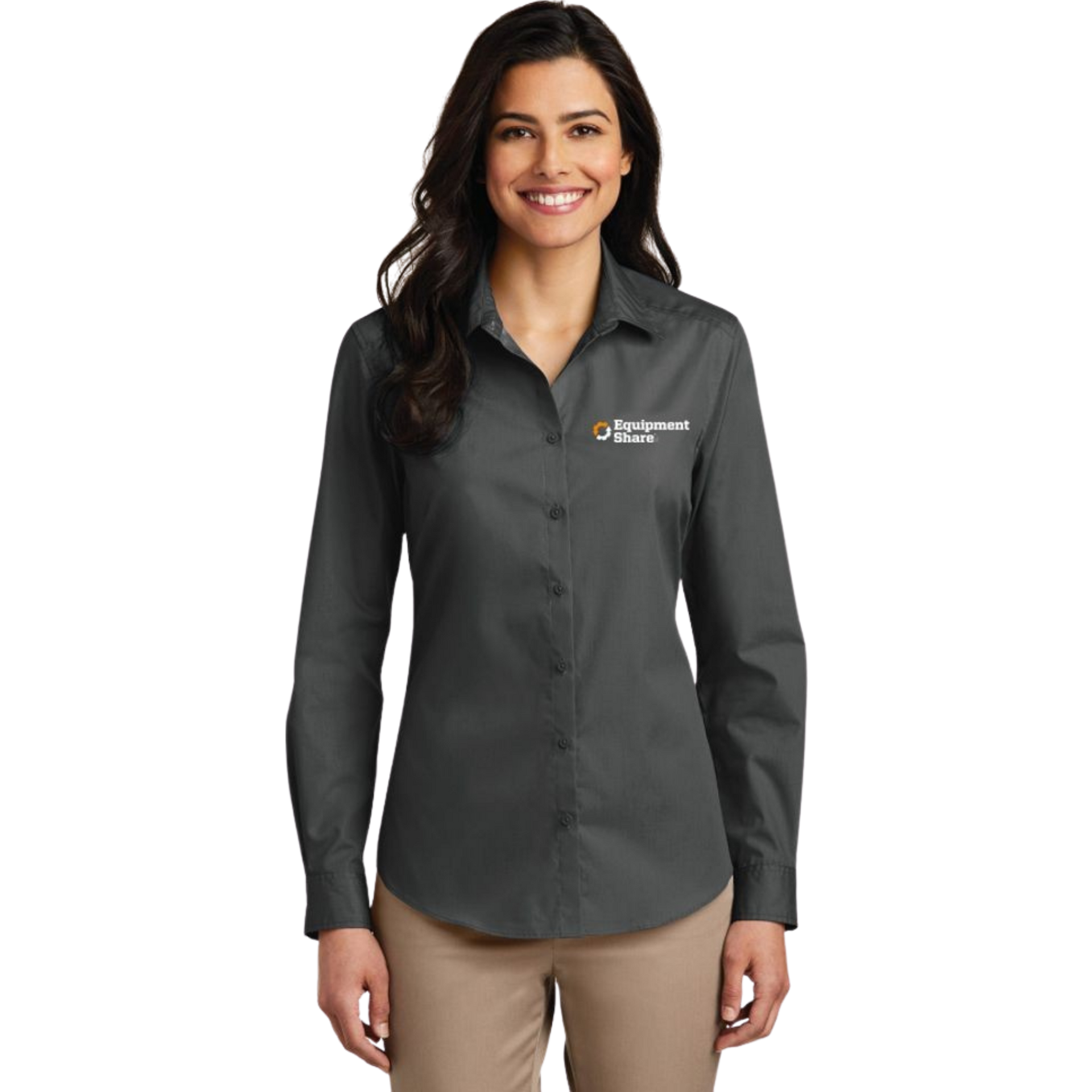 Port Authority® Ladies Long Sleeve Carefree Poplin Shirt - Made to Order