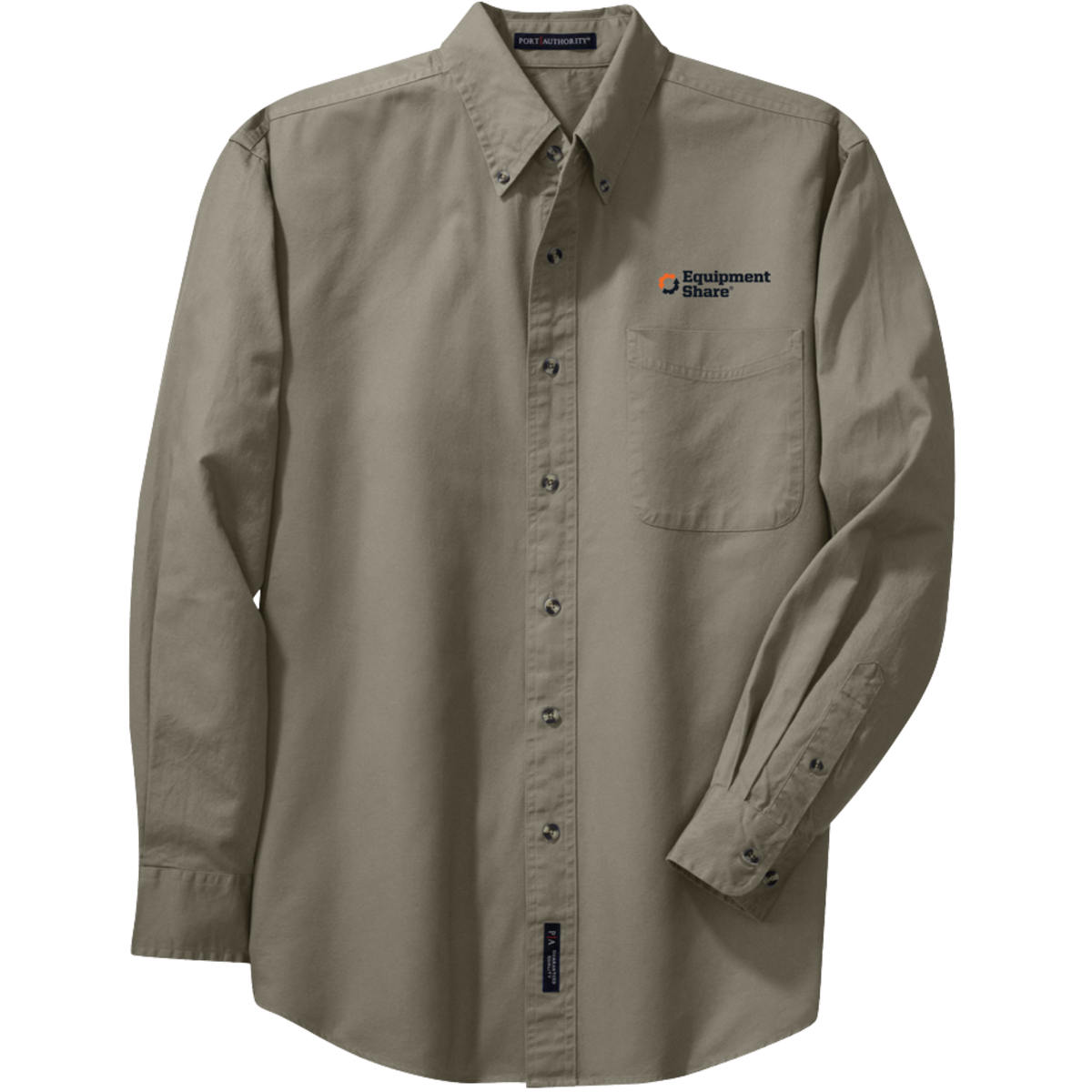 Port Authority® Tall Long Sleeve Twill Shirt - Khaki