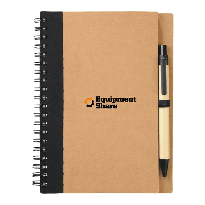 ES 5" x 7" FSC® Mix Eco Spiral Notebook with Pen - MADE  TO ORDER