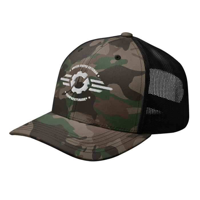 VETERAN ONLY Camouflage trucker hat