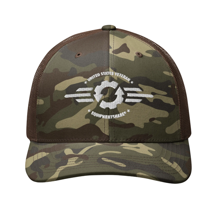 VETERAN ONLY Camouflage trucker hat