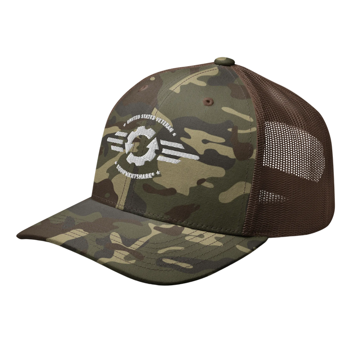 VETERAN ONLY Camouflage trucker hat