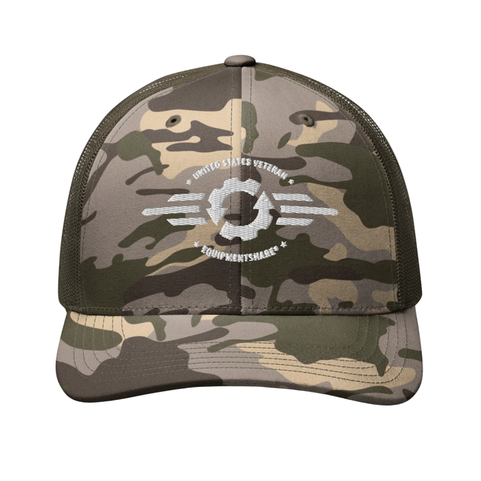 VETERAN ONLY Camouflage trucker hat