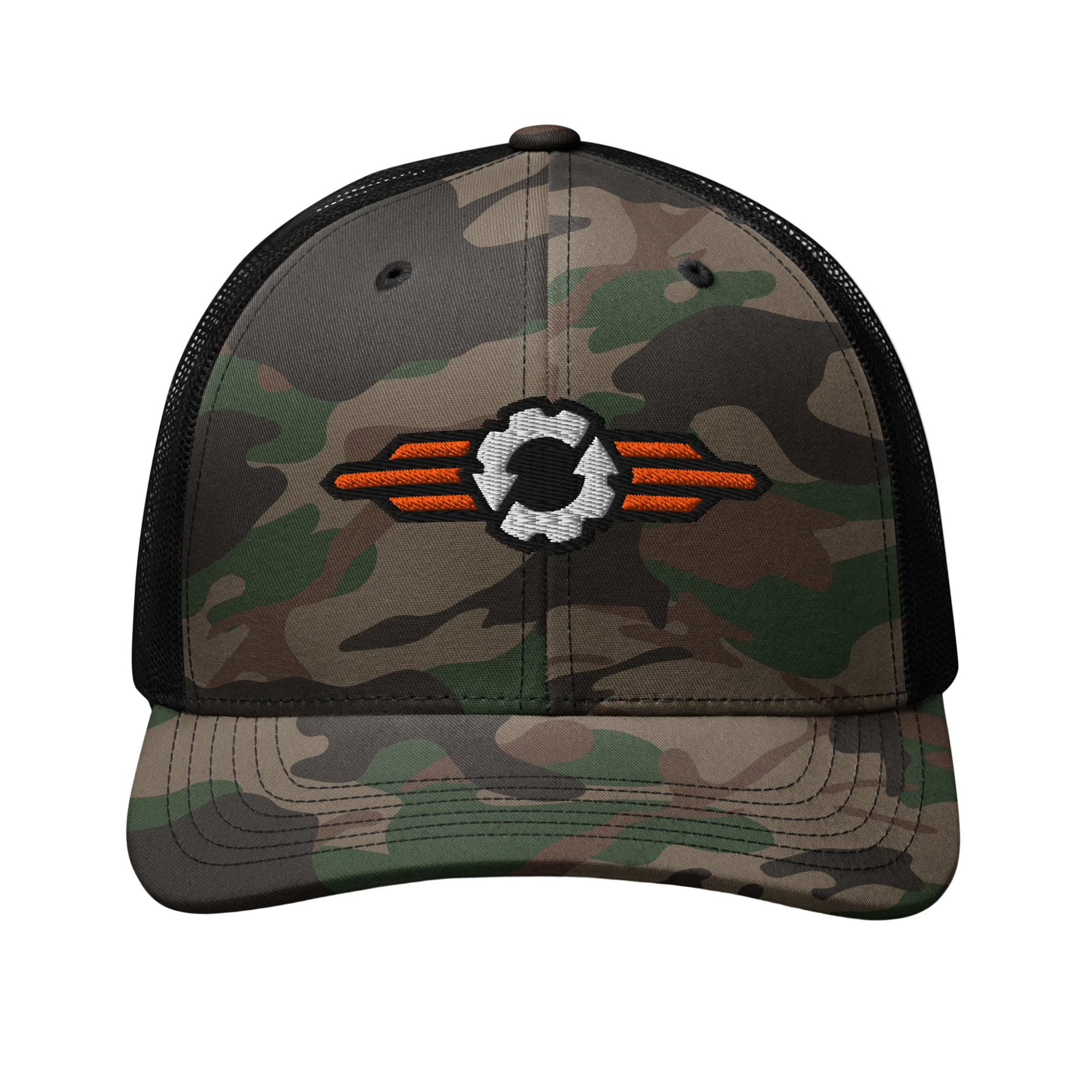 EquipmentShare Veteran Supporter Camouflage trucker hat